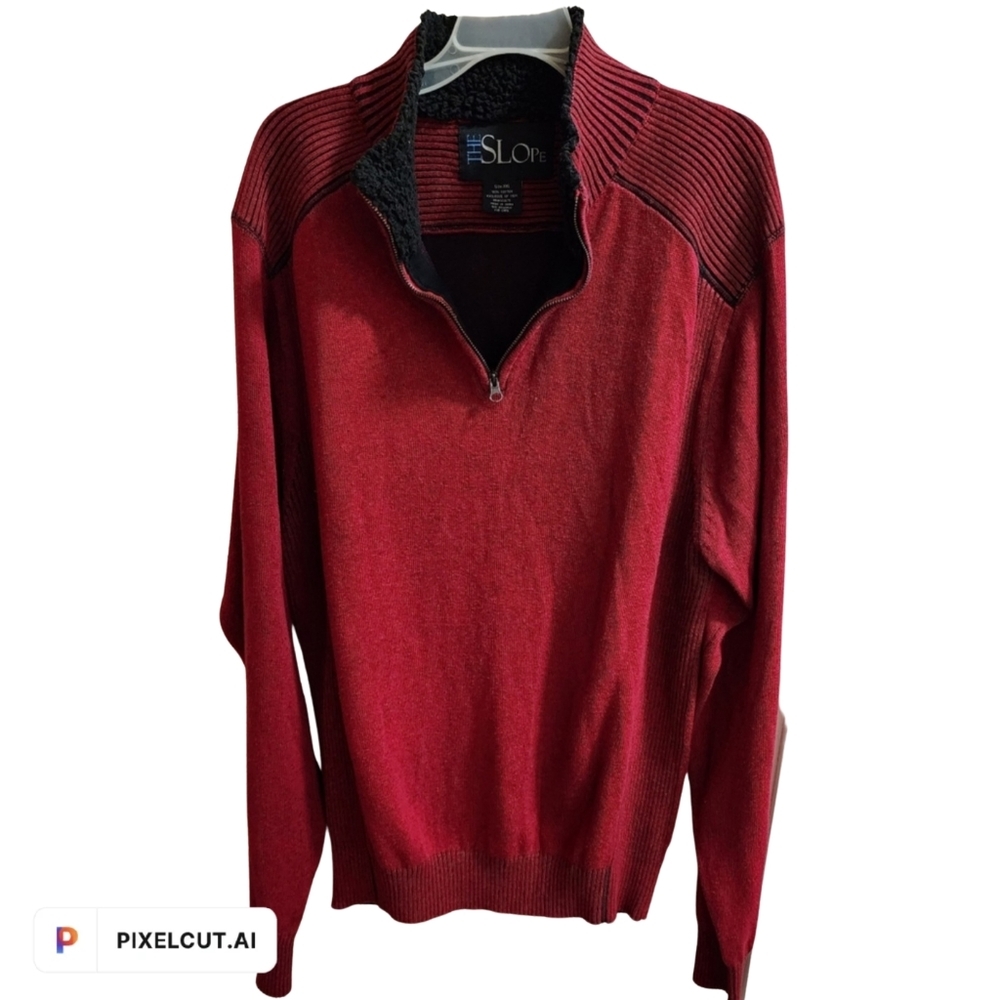 The Slope Men's‎ 2X Pullover Red and Black Sweater